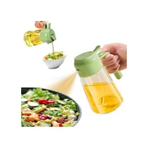 2'si 1 Arada Cam Sprey Yağdanlık Ve Akıtmalı Şişe - 450ml Mutfak Yağ Püskürtücü - Air Fryer, Salata Ve Yemek Hazırlığı İçin Sağlıklı Yağ Kontrolü - Sızdırmaz Kapaklı