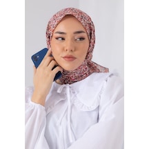 Silk Home Karanfil Desen Soft Pamuk Eşarp Nar Çiçeği