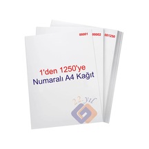 1 Den 1250 Ye Numaralı A4 Fotokopi Kağıdı