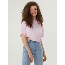 LOFT Crop Kadın Tshirt K.kol Lf2028934 Q1.v1 Pembe