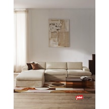 Mode Siesta Pro Kuş Tüyü Köşe Koltuk 4 Modül 05 Numara Bej Keten