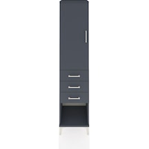 Hyperion Dolap Tek Raflı 3 Çekmeceli Tek Askılı 44x44x195 Ant... Antrasit