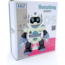 Pilli Işıklı Ve Renkli Robot - Mavi Su Dünyası
