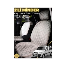 Fiat Doblo Uyumlu 2'li Süet Oto Koltuk Minderi Terletmez Universal Oto Koltuk Kılıfı A8 Bej