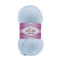 Cotton Gold Pamuk El Örgü İpi 513 Kristal Mavi 100 Gram 330 Metre