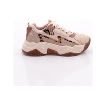 Dgn 65135 Kadin Kalin Taban Spor Ayakkabi Bej Rose Leopar Dgn 65135 Kadin Kalin Taban Spor Ayakkabi Bej Rose Leopar