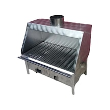 Paslanmaz Bacalı Mangal 28 X 50 Cm Masaüstü Havalandırmalı