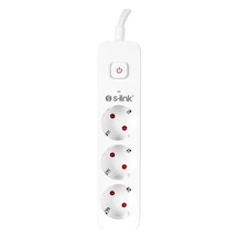 S-link 1.5m 3'lü Anahtarlı Akım Korumalı Priz 3x1.5mm 750 Joule Spg301s