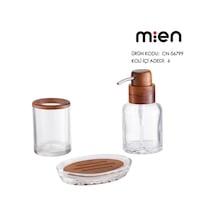 Mien Cn-56799 Cam Akasya Banyo Seti 3 Lü