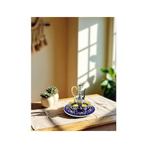 Taş Detaylı Dekoratif Likör Takımı 8 Parça Mıknatıslı Tepsi Üzerinde Sabit Taşlı Takım 10x8 CM 728352589