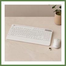 Bezos Kablosuz Klavye Mouse Seti - Tablet/telefon Standlı - Beyaz - Q Klavye Hb006 Diğer