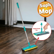 Yüzey Yer Temizleme Emici 360 Derece Dönen Saplı Değiştirilebilir Mikrofiber Uzayabilen Yengeç Mop