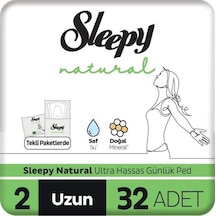 Sleepy Natural Ultra Hassas Günlük Ped Uzun 32 Adet Ped