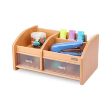 Daxı Dx-404 Bambu Desenli Ahşap Kalemlik, Masaüstü Düzenleyici Genel