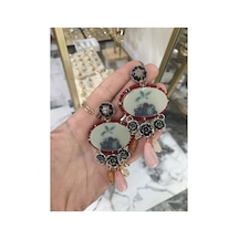 Reçine Sallantılı Model Küpe Çok Renkli