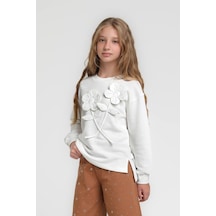 Xo Kids Kız Çocuk Sweatşirt 5-9 Yaş 36076 Beyaz