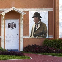 Şapkalı - Paltolu Modern Sivil Gazi Mustafa Kemal Atatürk - Yan Portre - Poster Bayrak 100x150 Cm 1