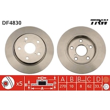 Fren Dıskı Arka Duz 270-5 - Toyota Corolla / Aurıs 1.4 D4d 07// Corolla 13/ 1.4 D4d/aurıs 12/ 1.4 D4d 4243102170
