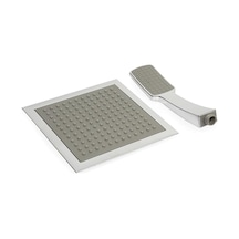Ayrex Faumıx Quadro Model Banyo Tepe Duş Başlığı Başlık Kireç Kırıcılı Sistem İkili Set Diğer
