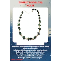 Sertifikalı Zümrüt Doğal Taş Özel Tasarım Kolye Çok REnkli