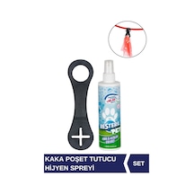Restil Köpek Kaka Poşeti Tutucu Aparat + Parfümsüz Koku Alerjen Giderici Mama Kabı Temizleyici Sprey 200ml
