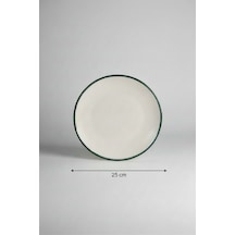 Valencia Servis Tabağı 25cm Rim Yeşil Rinart Krem