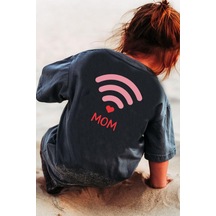Monila Yeni Sezon Kız Çocuk Sırt Baskılı Pamuklu T-shirt Antrasit