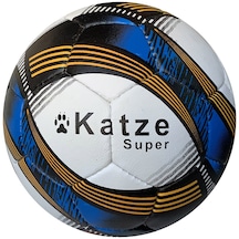 Katze Super Sert Zemin Futbol Topu 4 Numara Beyaz - Mavi