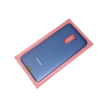 Xiaomi Poco F1 Kasa Arka Pil Batarya Kapağı Yan Tuş Mavi