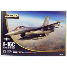 Kinetic K48102 1/48 Ölçek, F-16c Blok 25/42 Usaf Savaş Uçağı, Plastik Model Kiti-56390