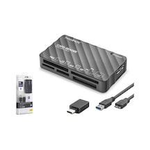 İetop Hdx7064 Usb Type-c 3.1 Gen1 All İn One Kart Okuyucu Cf Sd Microsd Ms Xd 5 Gbps Siyah