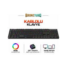 Bronzturq Mk1054 Rgb-abs Mekanik Kablolu Klavye