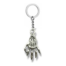 Kurukafa Ve El Figürlü Metal Anahtarlık Gotik Ruhlu Unisex Tasarım