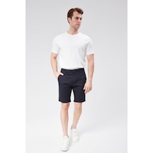 Braccas Erkek Modal Karşımlı Chino Slim Fit Şort Lacivert Lacivert
