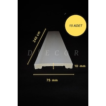 Diecor Dekoratif Boyanabilir 15 Adet 7,5 Cm Polistren Duvar Çıtası Beyaz 70 X 10 Model:xa184