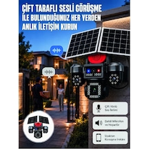 Led Projektörlü Sirenli Güneş Enerjili Akıllı Güvenlik Kamerası 39538453