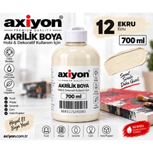 Axiyon Art Akrilik Boya 700 Ml Ekru Su Bazlı Hobi Ve Dekoratif Boya Genel