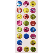 Sticker Kabartmalı Stiker Defter, Planlayıcı Etiket Renkli Emoji Cb356 16x7 Cm