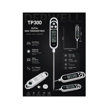 Dijital Tp300 Mutfak Termometresi Bebek Maması, Süt Ve İçecek Sıcaklığı Ölçüm Cihazı Otomatik Kapanmalı Güvenli Isı Ölçer Ev Tipi Hassas Gıda Termometresi Pil Dahil Ekonomik Hızlı Ölçüm