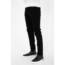 HLT Jeans Erkek Siyah Yıkamalı Slim Fit Likralı Jean Kot Pantolon Alex