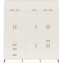 Hyperion Dolap 8 Raflı 4 Çekmeceli 3 Askılı 220x44x243 Aytaşı-aytaşı/aytaşı Aytası/aytası - Aytası