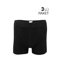 Tutku Erkek Elastan Likralı Boxer 3 Lü 114 | Siyah (556933858)
