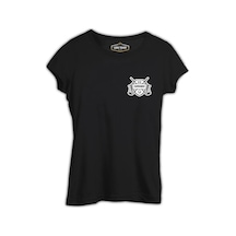 Golf Kulübü - Turnuva Siyah Bayan Tshirt