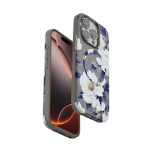 Onegif Apple İphone 14 Pro Max Flower Series Magsafe Kapak - Gri Kılıf