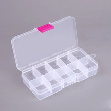 Tırnak Sanat Saklama Kutusu Tırnak Aksesuarları Organizatör Temizle Küboid Plastik Saklama Kutusu Ambalaj Kutusu Tırnak Fırçası Dosya Manikür Araçları Koyu Gri
