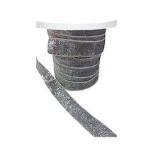 Kadife Kurdele Simli 2 Cm Gümüş 1 Metre