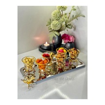 6 Kişilik Gold Çok Amaçlı Lokumluk & Çerezlik & Reçellik Ve Zemze