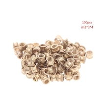 100 Adet M3 Somun Enjeksiyon Kalıplama Pirinç Tırtıllı Konu Ekler Somunlar A