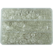 Plastik Şeffaf Çıt Çıt Düğme 100 Set 12.5 MM