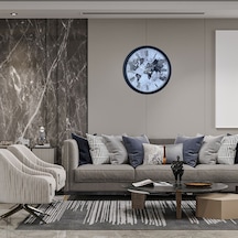 Siyah Atlas Roman 52 X 52 Cm Roman Duvar Saati Diğer
